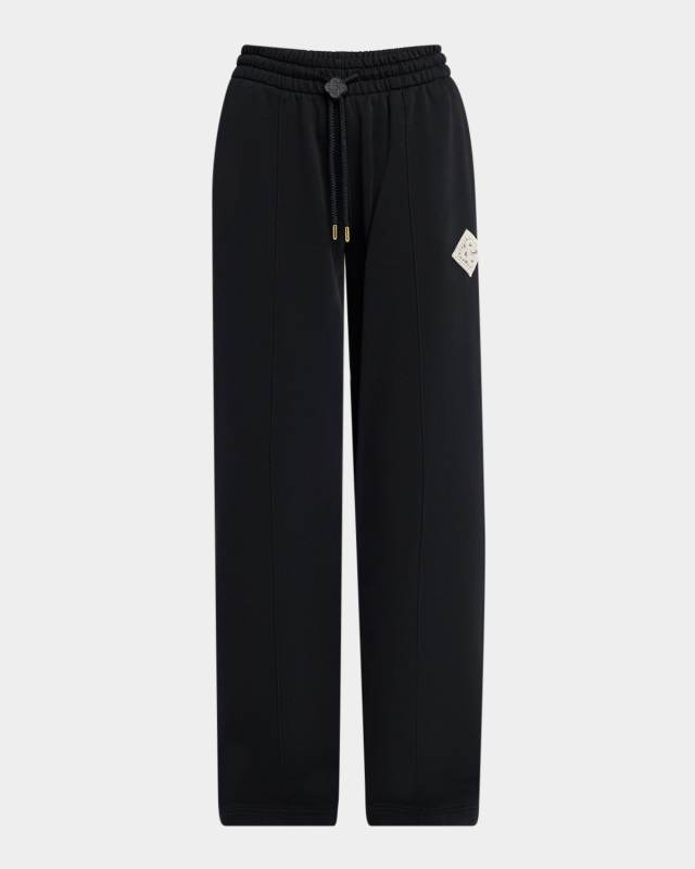 Embellished CC Patch Open-Hem Joggers